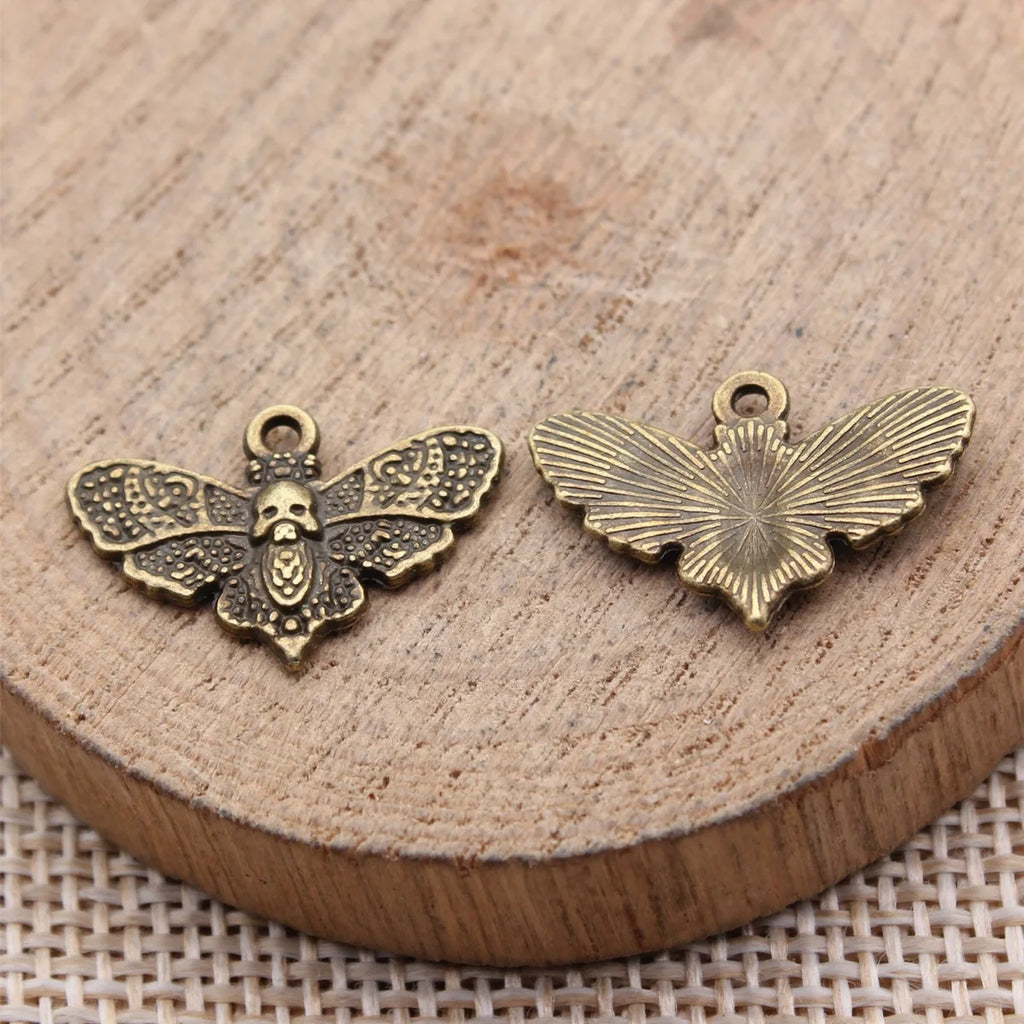 20x13mm 1.05g Multicolor Zinc Alloy Skull Butterfly Charm Pendant for DIY Necklace Bracelet Making