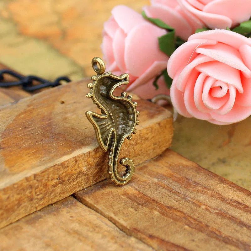 29x13MM Antique Silver Zinc Alloy Seahorse Charm Pendant for DIY Necklace Bracelet Jewelry Making
