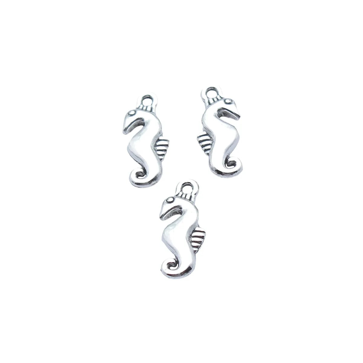 17x7mm 0.86g Antique Silver Zinc Alloy Seahorse Charm Pendant for DIY Necklace Bracelet Making