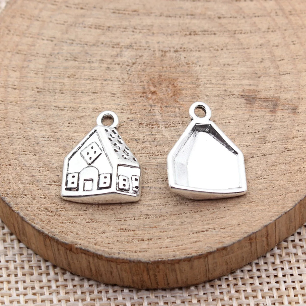 17x13mm 1.35g Multicolor Zinc Alloy Small House Charm Pendant for DIY Bracelet Necklace Jewelry