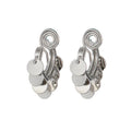 Elegant Luxury Gold Alloy Spiral Heart Disc Tassel Stud & Clip On No Piercing Drop Earrings
