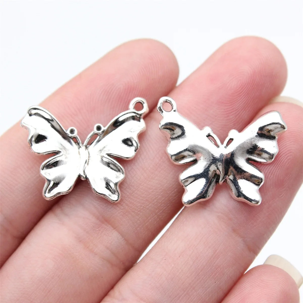 23x19mm 1.75g Antique Silver Zinc Alloy Butterfly Charm Pendant for DIY Necklace Bracelet Jewelry Making