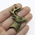 60x43mm 9.6g Multicolor Zinc Alloy Deer Head Charm Pendant for DIY Necklace Bracelet Jewelry Making