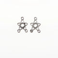 Zinc Alloy Flower Triangle Charm Pendant for DIY Necklace Bracelet Jewelry Making