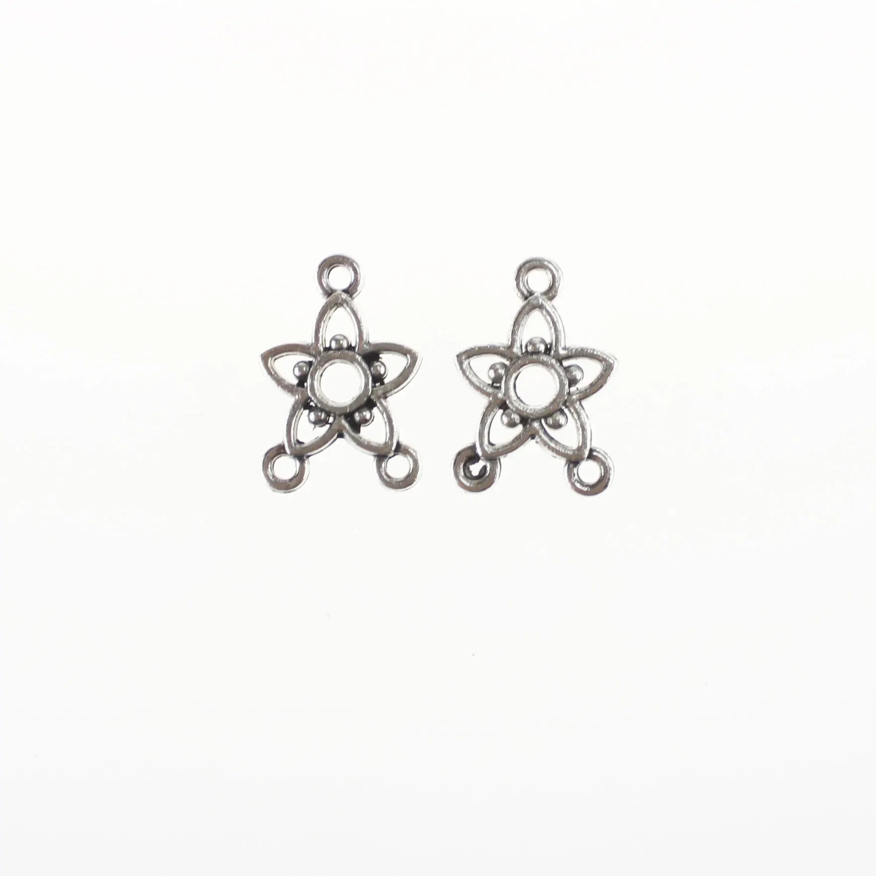 Zinc Alloy Flower Triangle Charm Pendant for DIY Necklace Bracelet Jewelry Making