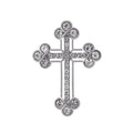 Luxury Rhinestone Cross Brooch For Women, Elegant Alloy Lapel Pin Corsage Suit Accessory Gift