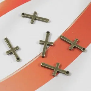 19x9MM Zinc Alloy Cross Charm Pendant for DIY Necklace Bracelet Jewelry Making