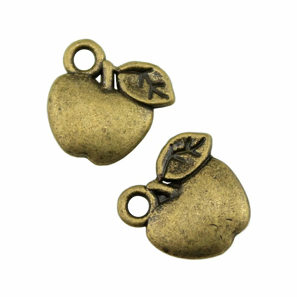 10x10mm 0.8g Multicolor Zinc Alloy Apple Charm Pendant for DIY Bracelet Necklace Jewelry Making