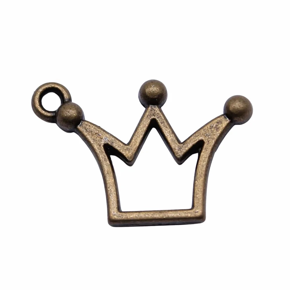 20x13mm 0.7g Zinc Alloy Small Crown Charm Pendant for DIY Necklace Bracelet Jewelry Making