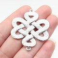 45x38mm 5.9g Multicolor Zinc Alloy Chinese Knot Connector Charm for DIY Necklace Bracelet Making