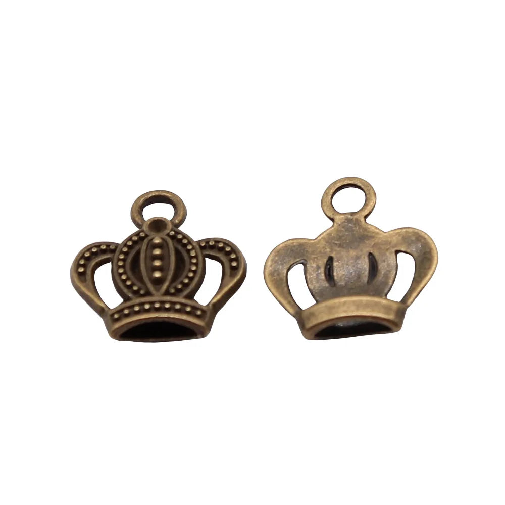 16x15mm 1g Multicolor Zinc Alloy Crown Charm Pendant for DIY Bracelet Necklace Jewelry Making