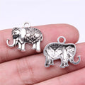 22x19mm 1.7g Antique Silver Zinc Alloy Elephant Charm Pendant for DIY Necklace Bracelet Making