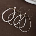 High Gloss Glass Pearl Steel Wire Bracelet French Light Luxury Geometric Fashion Jewelry