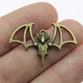 33x23mm 2g Multicolor Zinc Alloy Bat Charm Pendant for Halloween Bracelet Necklace DIY Making