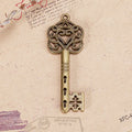 58x21MM Antique Silver Zinc Alloy Ornate Key Charm Pendant for DIY Necklace Bracelet Jewelry Making