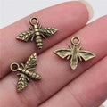 14x18mm 0.8g Multicolor Zinc Alloy Bee Charm Pendant for Flying Animal Theme DIY Jewelry Making