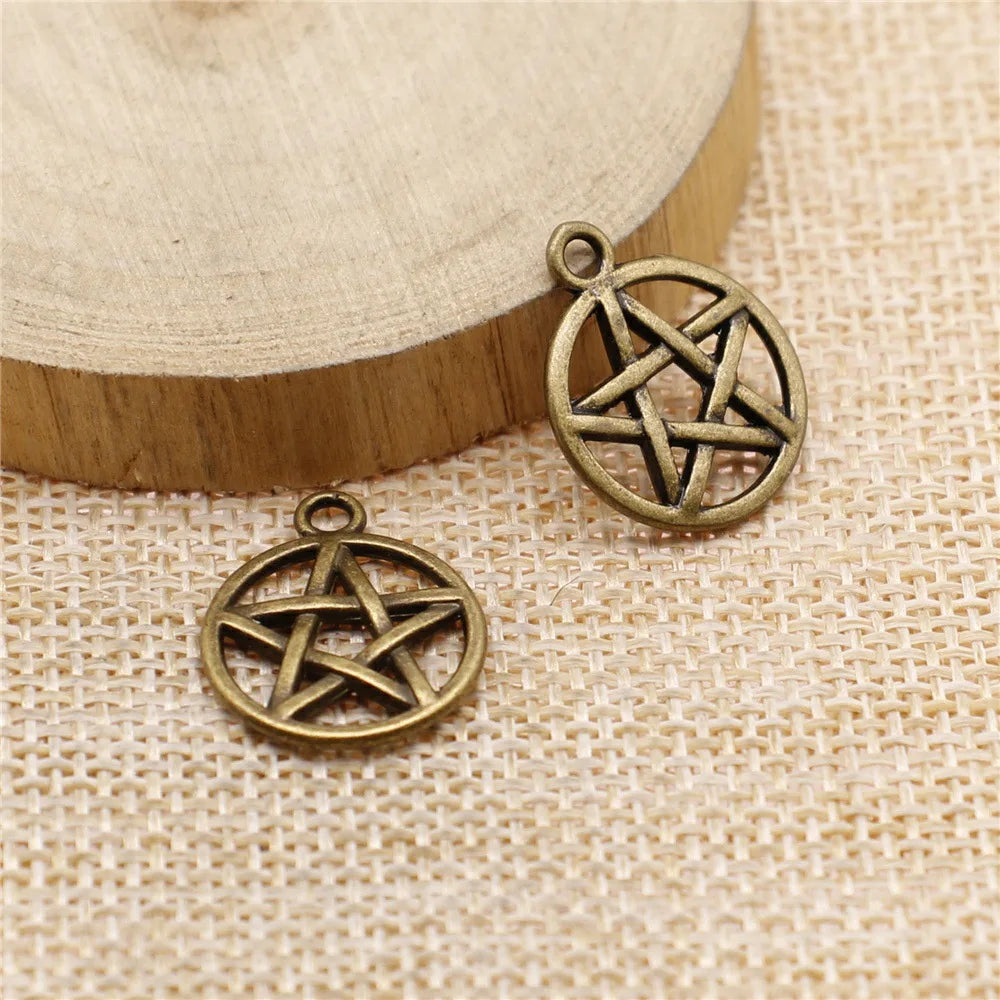16mm 1.2g Multicolor Zinc Alloy Small Five-Point Star Charm Pendant for DIY Necklace Bracelet Making