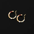 Colorblock Enamel Spiral Disc Hoop Alloy Stud & Clip On No Piercing Dopamine Statement Earrings