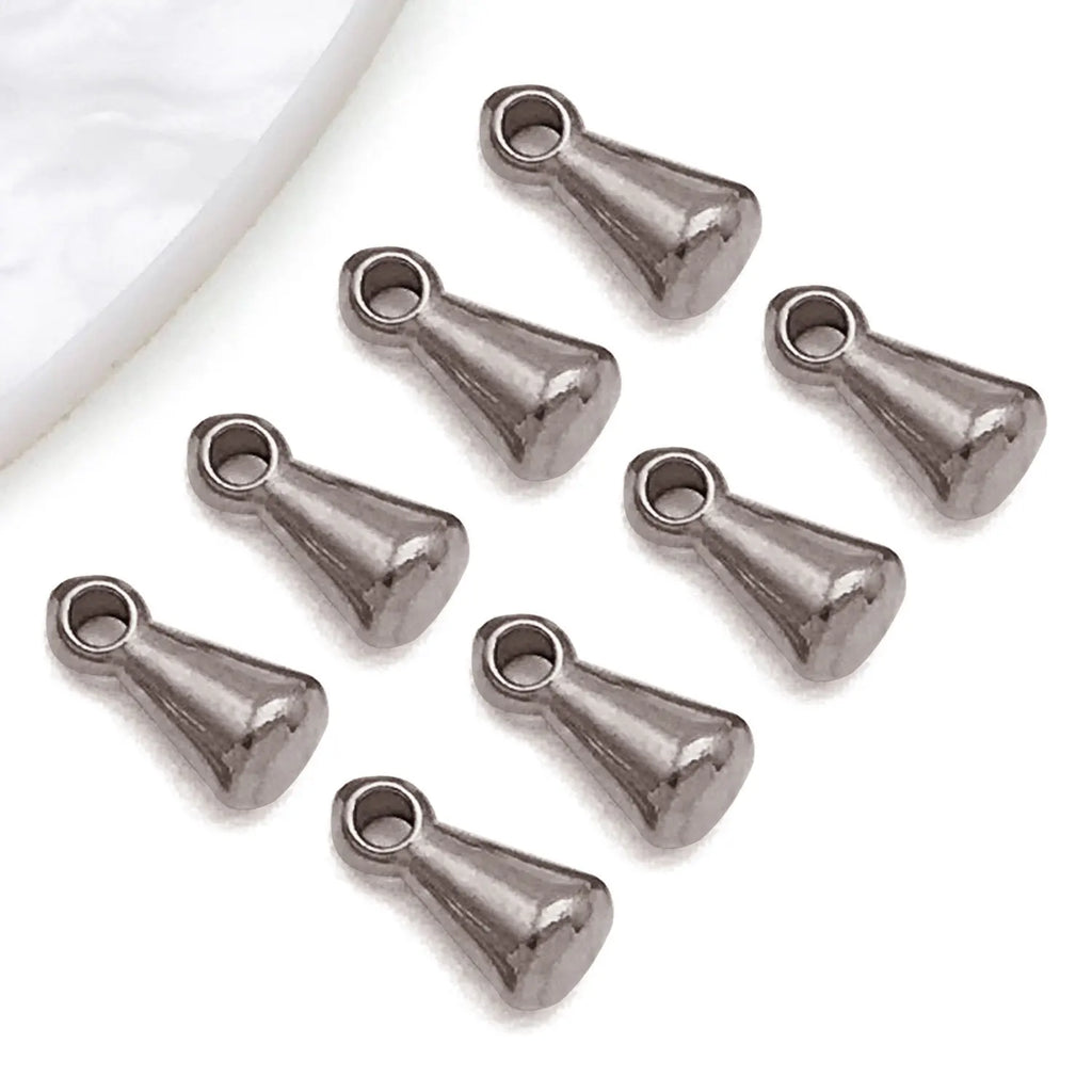 Stainless Steel Round Engraved Tag Extension Chain for DIY Necklace Bracelet Ends