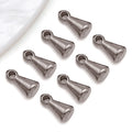 Stainless Steel Round Engraved Tag Extension Chain for DIY Necklace Bracelet Ends
