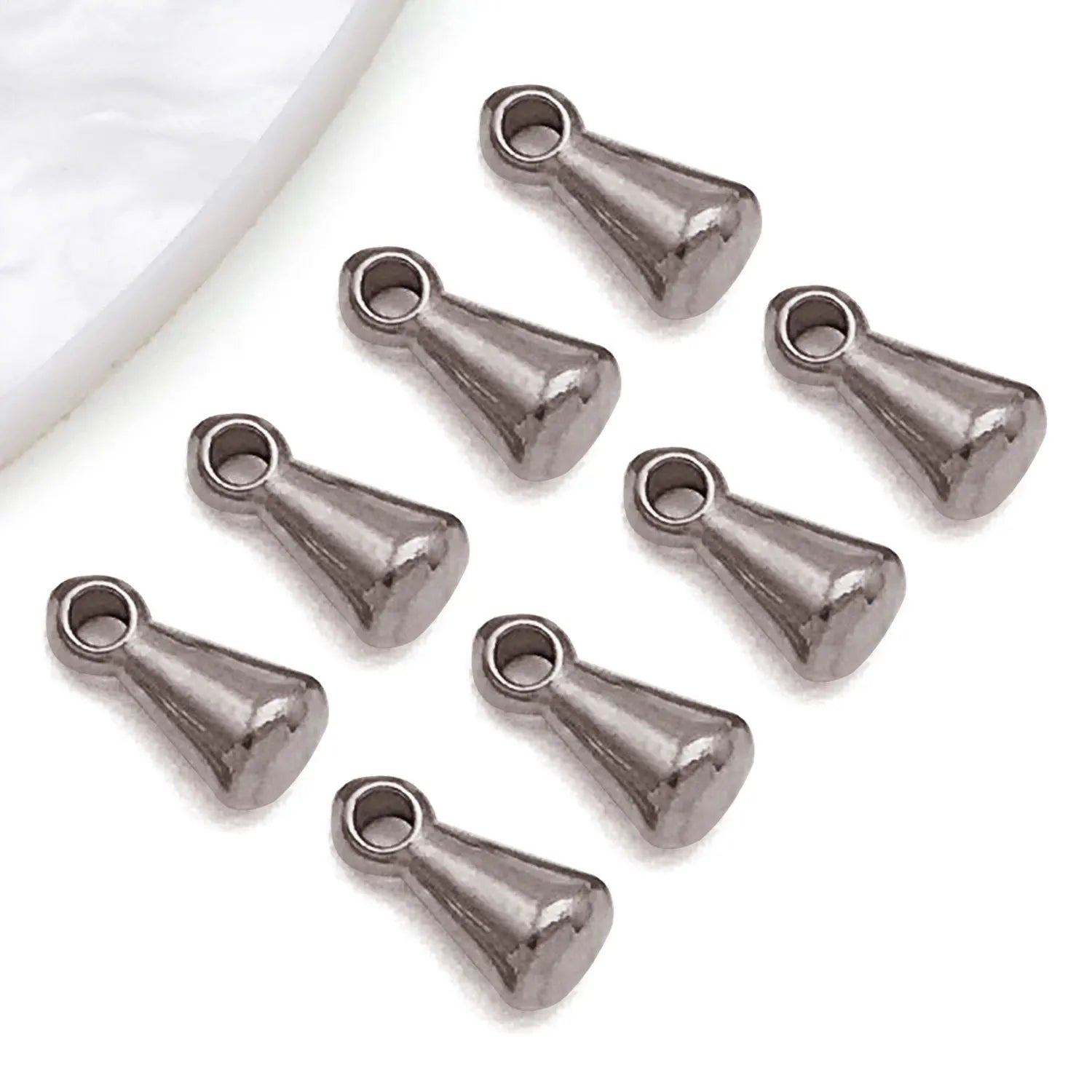Stainless Steel Round Engraved Tag Extension Chain for DIY Necklace Bracelet Ends