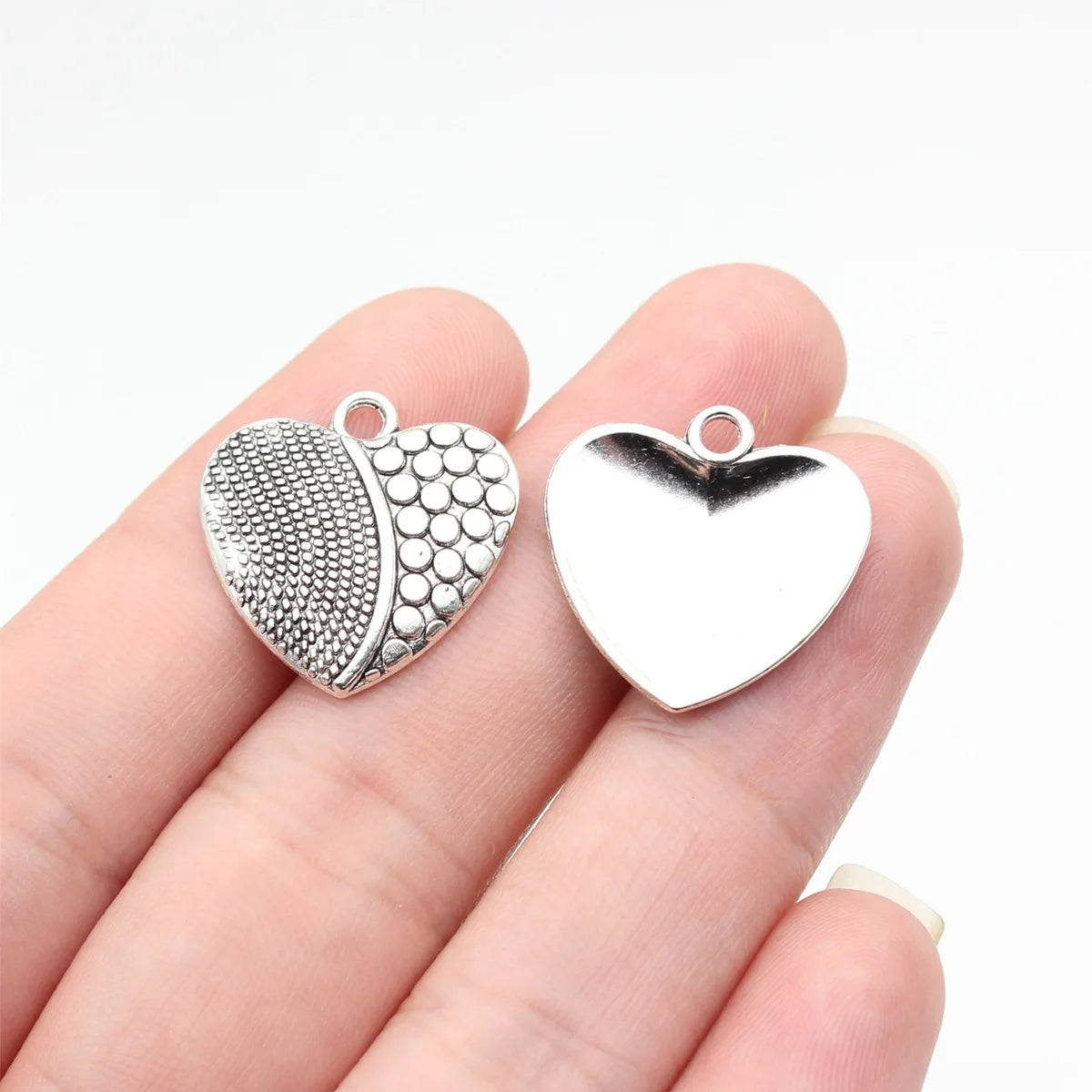 20x20mm 1.6g Multicolor Zinc Alloy Heart Charm Pendant for DIY Necklace Bracelet Jewelry Making