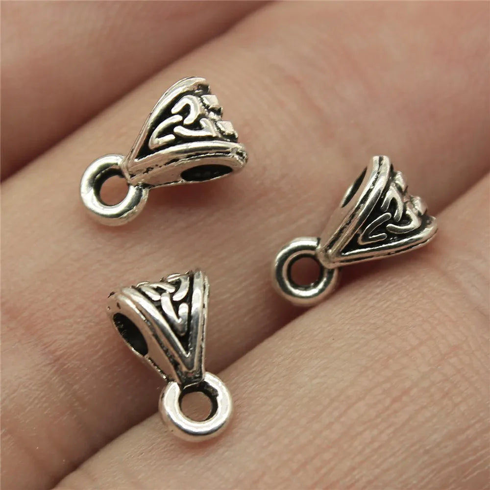 9x5x5mm 0.5g Multi-Color Zinc Alloy Pendant Bail Connectors for DIY Necklace Charm Jewelry Making