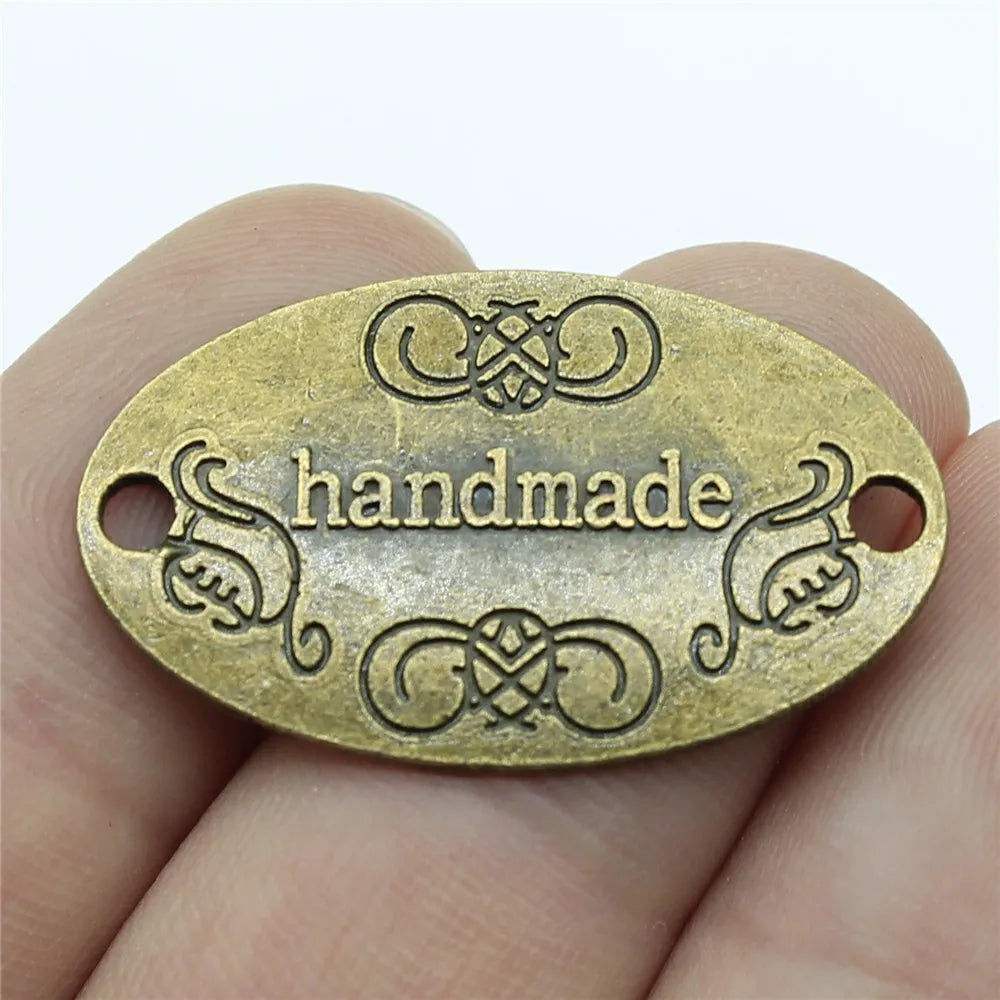 32x19mm 2.2g Multicolor Zinc Alloy Handmade Letter Connector Charm for Bracelet Necklace Jewelry Making
