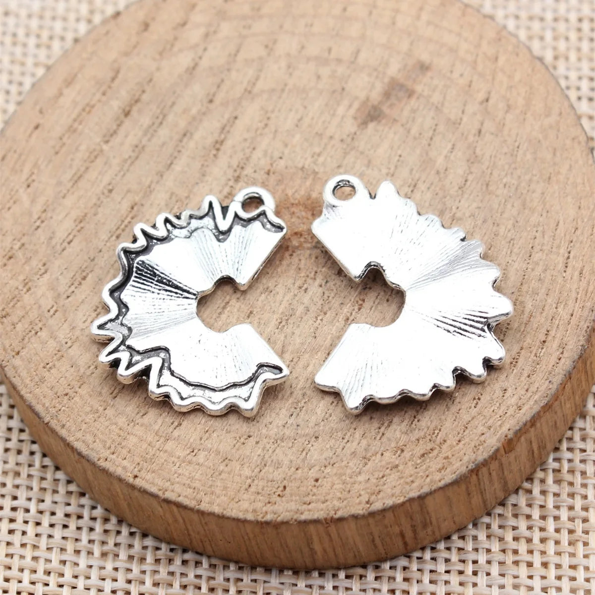 26x19mm 2.3g Multicolor Zinc Alloy Wrinkle Earring Charms Pendant for DIY Earrings Jewelry Making