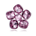 Elegant Pink Crystal Flower Brooch With Glass Rhinestones, Sparkling Corsage Lapel Pin For Suit Accessory