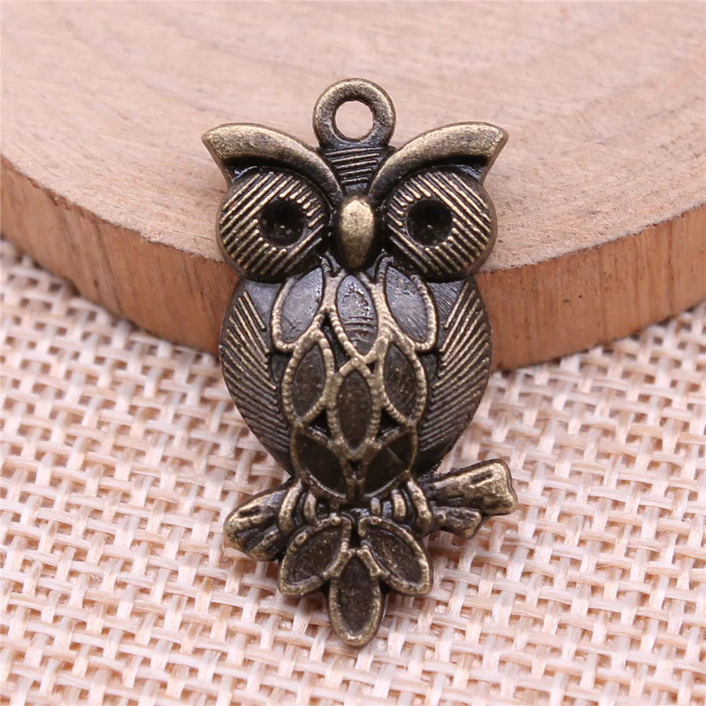 30x16mm 2.6g Multicolor Zinc Alloy Owl Cat Charm Pendant for DIY Necklace Bracelet Jewelry Making
