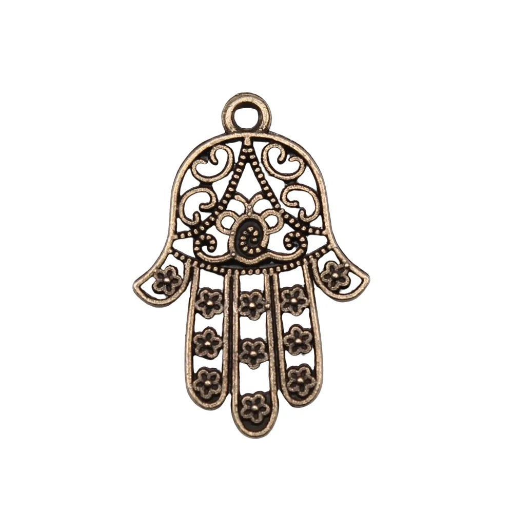 30x20mm 2.3g Multicolor Zinc Alloy Hand Charm Pendant for DIY Necklace Bracelet Making