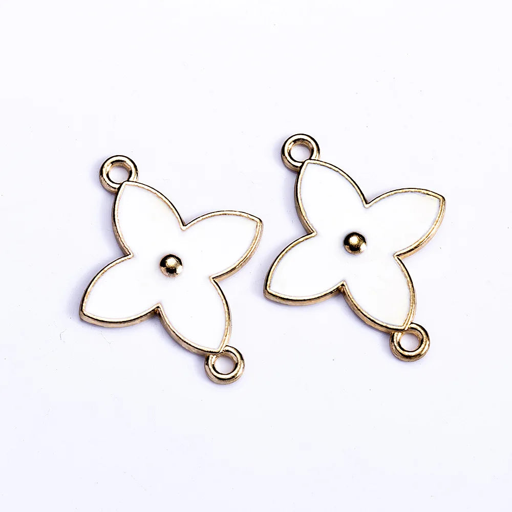 27x21mm Zinc Alloy Four Leaf Clover Charm Pendant for DIY Necklace Bracelet Jewelry Making