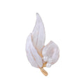 Elegant Enamel Green Leaf And Pearl Brooch, Botanical Corsage Lapel Pin For Dresses And Suit Accessory