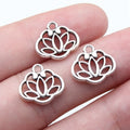 14x12mm 0.84g Antique Silver Zinc Alloy Lotus Charm Pendant for DIY Necklace Bracelet Jewelry Making