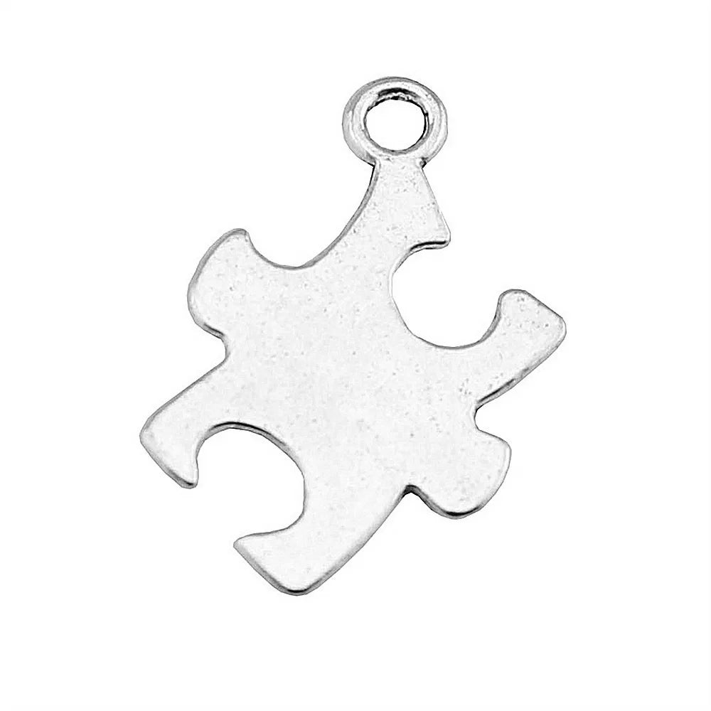 20x14mm 0.9g Antique Silver Zinc Alloy Puzzle Charm Pendant for DIY Necklace Bracelet Making