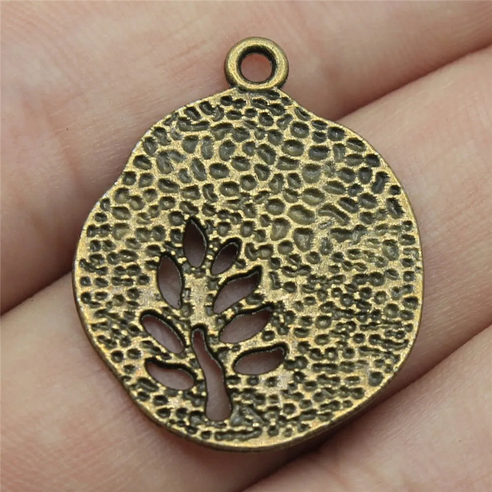 28x23mm 2.5g Multicolor Zinc Alloy Tree Charm Pendant for Necklace Bracelet DIY Jewelry Making