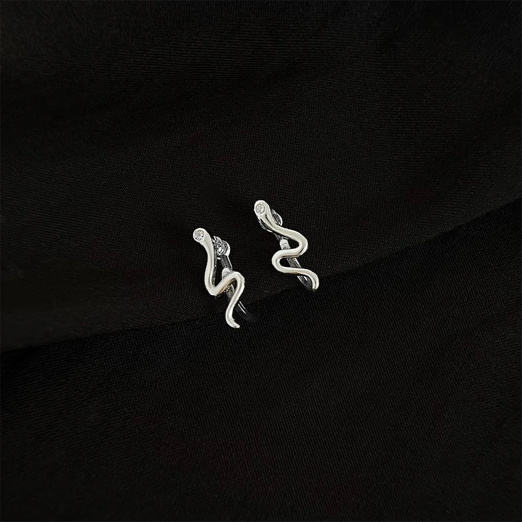Gold Plated Copper Spiral Clip On Drop Earrings Sweet Cool No Piercing Jewelry