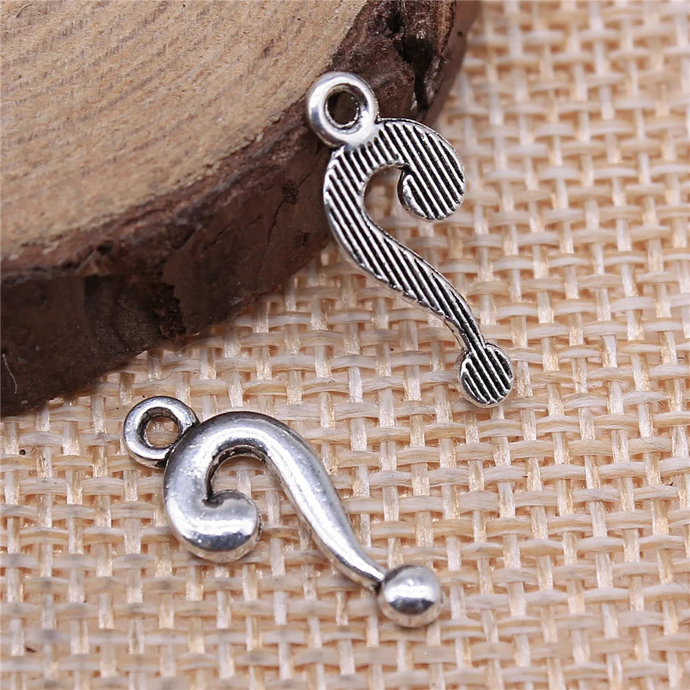 18x8mm 0.5g Multicolor Zinc Alloy Question Mark Charm Pendant for DIY Earrings Necklace Making