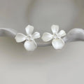 Sweet Floral Enamel Eco-Friendly Copper Stud Earrings Elegant Summer Fashion Jewelry