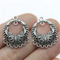 27x21mm 2.5g Multicolor Zinc Alloy Round Multi Hole Earring Connector Charms for DIY Earring Making