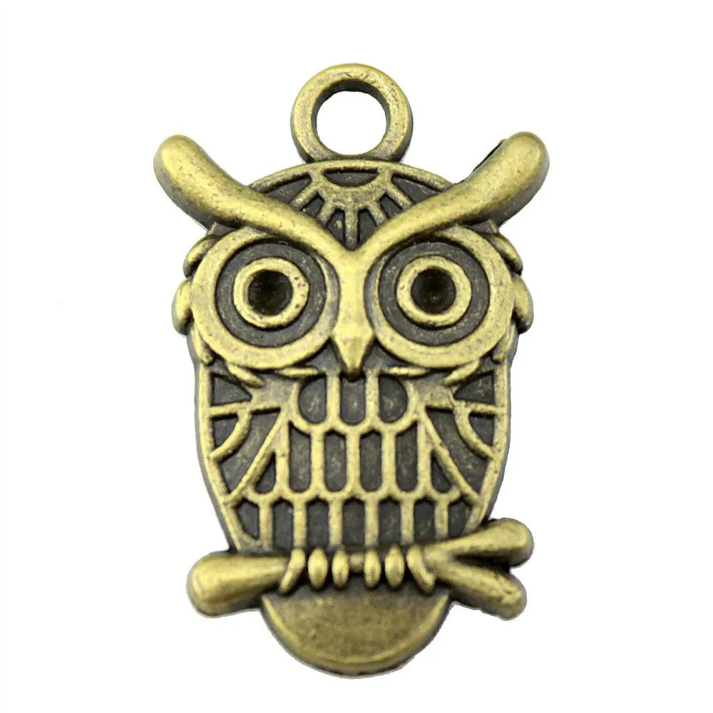 33x21mm 4.1g Multicolor Zinc Alloy Owl Cat Charm Pendant for DIY Necklace Bracelet Jewelry Making