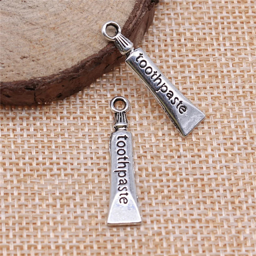 28x6mm 1.3g Multicolor Zinc Alloy Toothpaste Charm Pendant for DIY Bracelet Necklace Jewelry Making