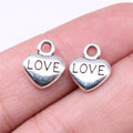 12x10mm 0.9g Antique Silver Zinc Alloy Love Heart Charm Pendant for DIY Bracelet Necklace Making