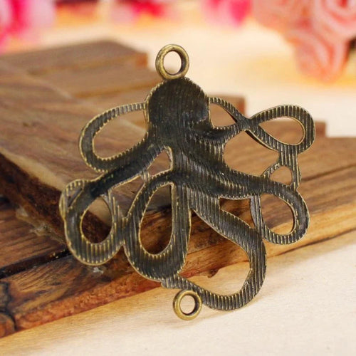 47x43MM Antique Silver Zinc Alloy Fish Octopus Charm Pendant for DIY Necklace Bracelet Jewelry Making
