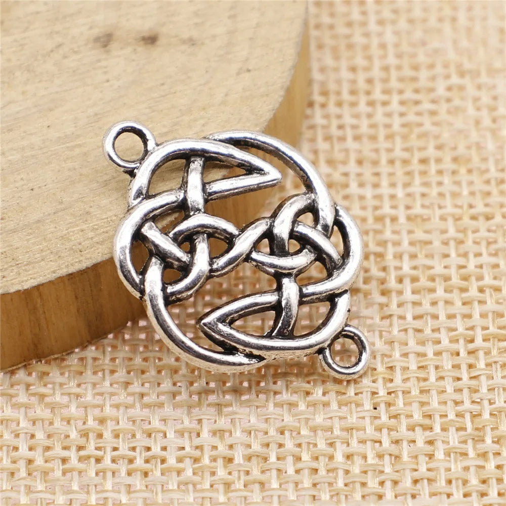 20x29mm 1.9g Antique Silver Zinc Alloy Celtic Knot Connector Charm for DIY Necklace Bracelet Making