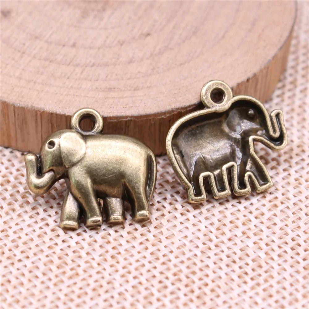 20x18mm 2g Multicolor Zinc Alloy Elephant Charm Pendant for DIY Necklace Bracelet Jewelry Making