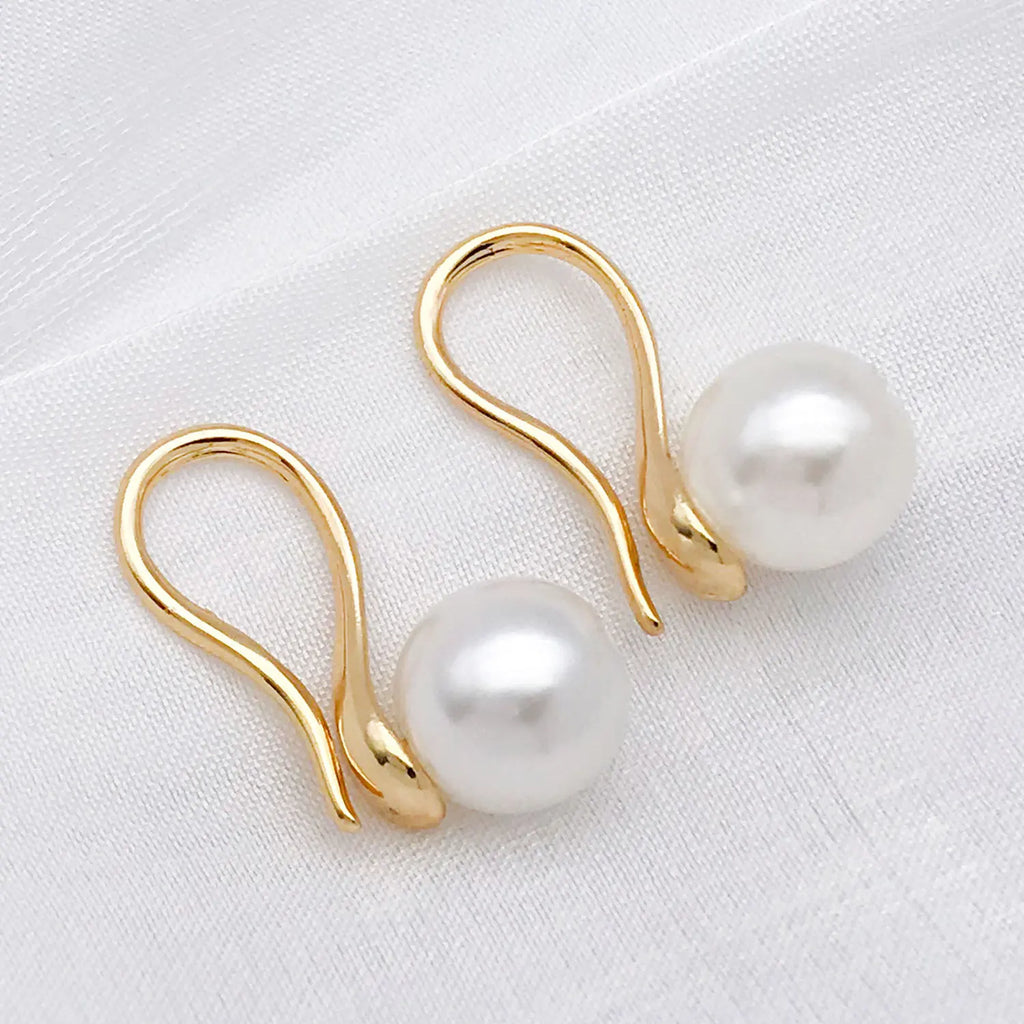 18K Gold Plated Copper Bead Cup Ear Hooks Earring Findings for DIY Tassel Earrings