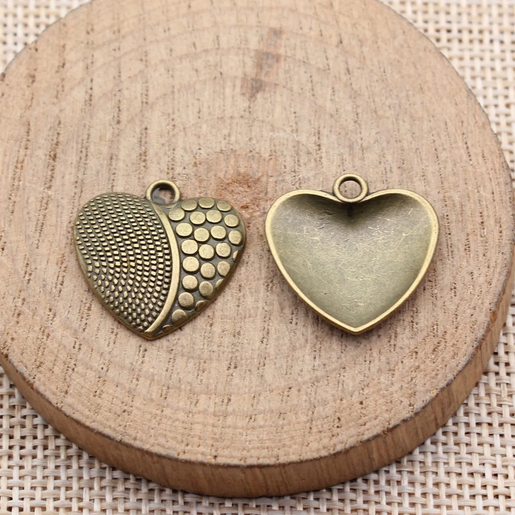 20x20mm 1.6g Multicolor Zinc Alloy Heart Charm Pendant for DIY Necklace Bracelet Jewelry Making