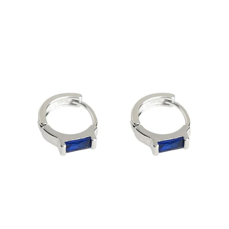 Minimalist Geometric Round Zircon Drop Earrings Copper For Women